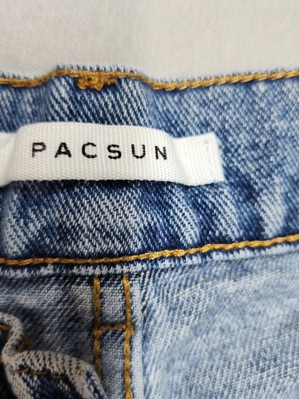 PacSun Womens Baggy Jeans Size 29 High Rise Light Blue Distressed Raw Hem - Picture 8 of 12